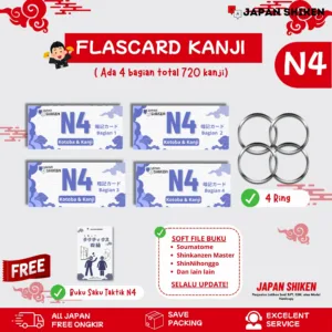 PAKET FLASHCARD N4 (Soumatome Kanji)