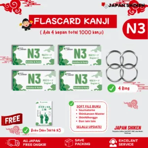 PAKET FLASHCARD KOTOBA KANJI N3 (Soumatome Kanji)