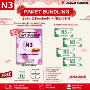 KIAT SUKSES GAKUSHUDO N3 + FLASHCARD KOTOBA KANJI N3